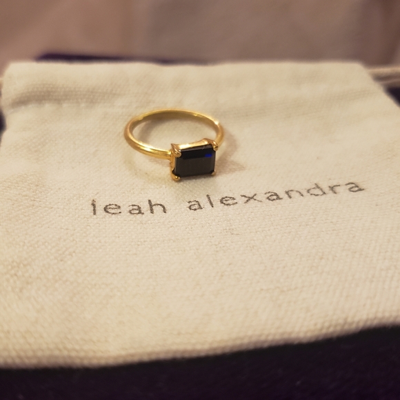 Leah Alexandra Jewelry - Leah Alexandra 14k gold plated black Onyx ring